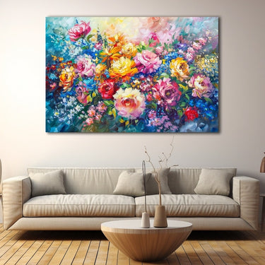 Acrylic Painting Flowers on Canvas